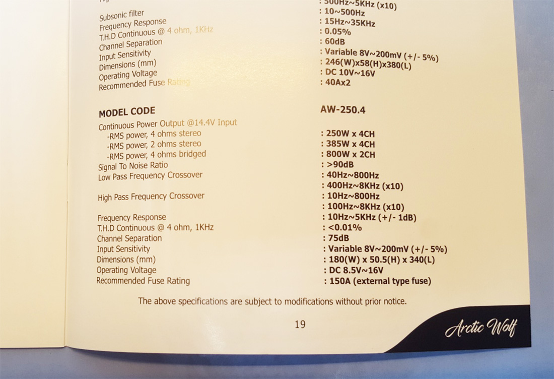 울프람 AW250.4 250와트 4채널앰프