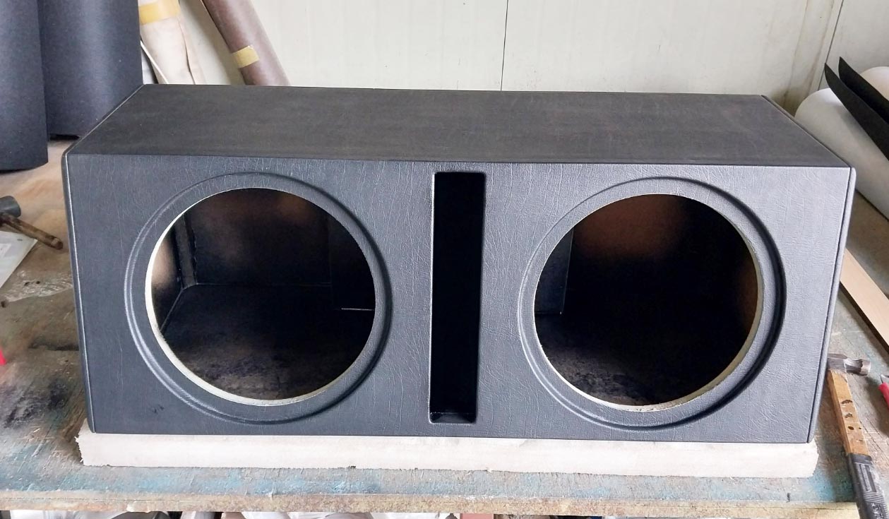 12인치 더블 전용 3큐빅 더블각포트 우퍼박스(고급 블랙레자 마감)