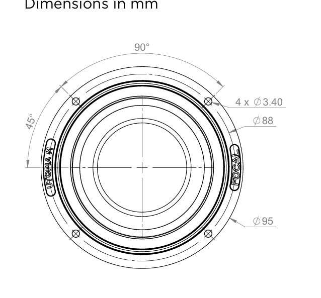 포칼 유토피아 M 3.5인치 미드레인지 전용 자작나무 챔버