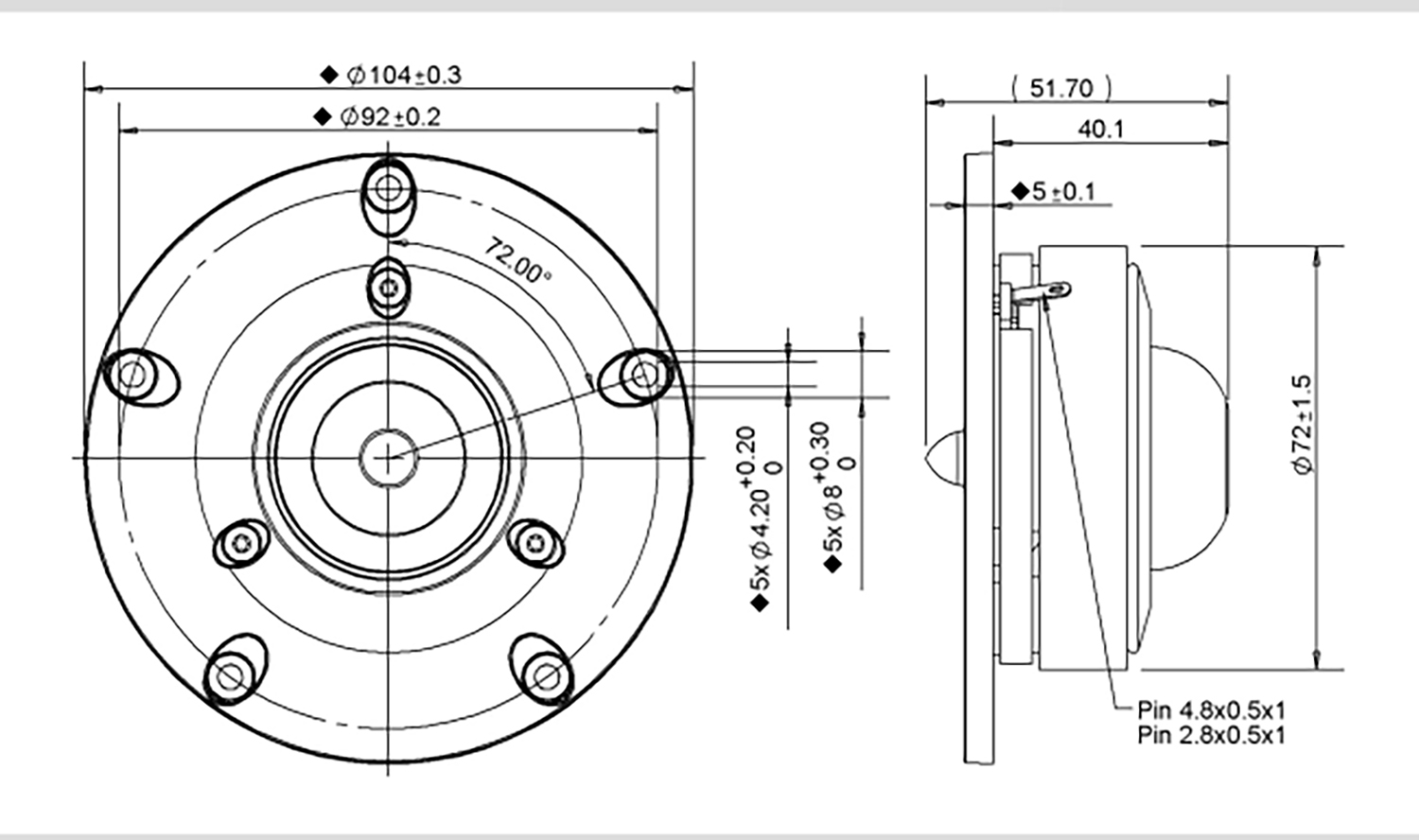 비파XT25 30-04 4인치트위터