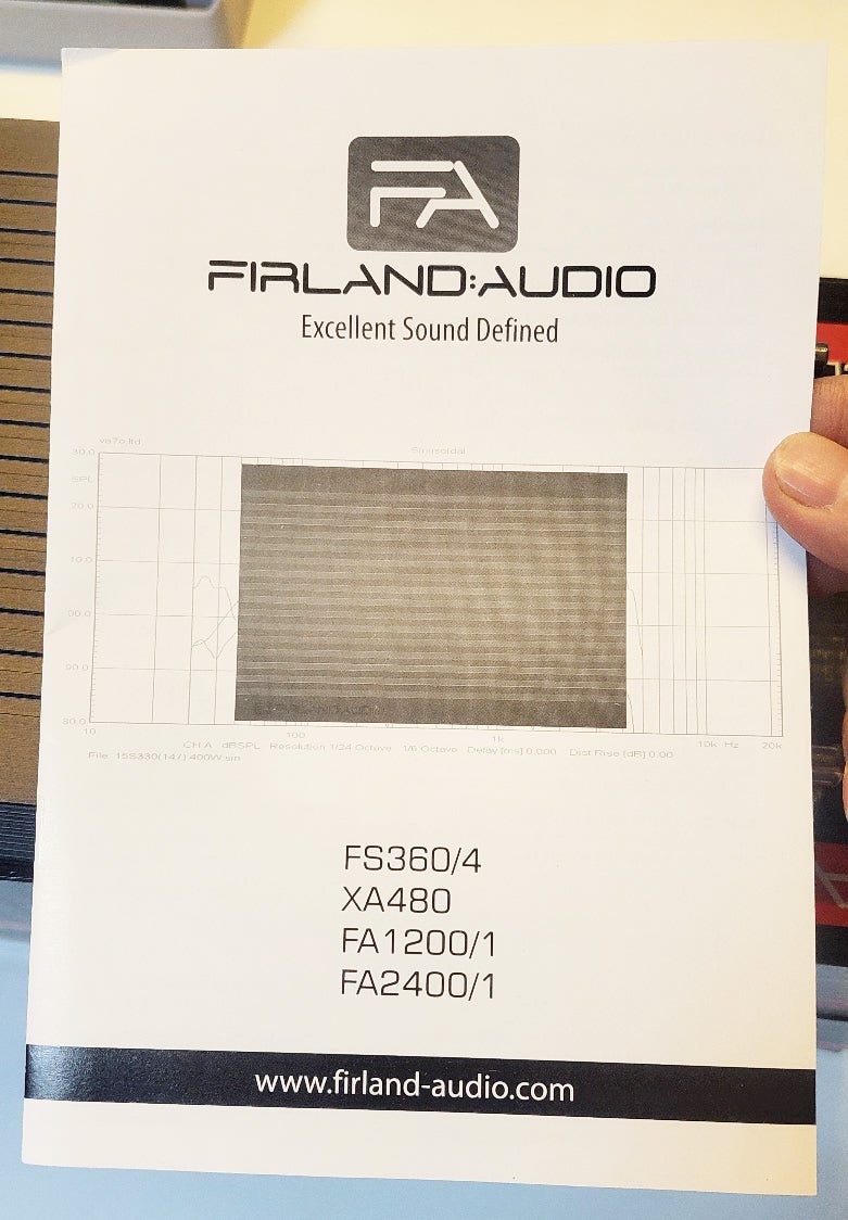 FIRLAND AUDIO 3000D 우퍼전용 대출력앰프