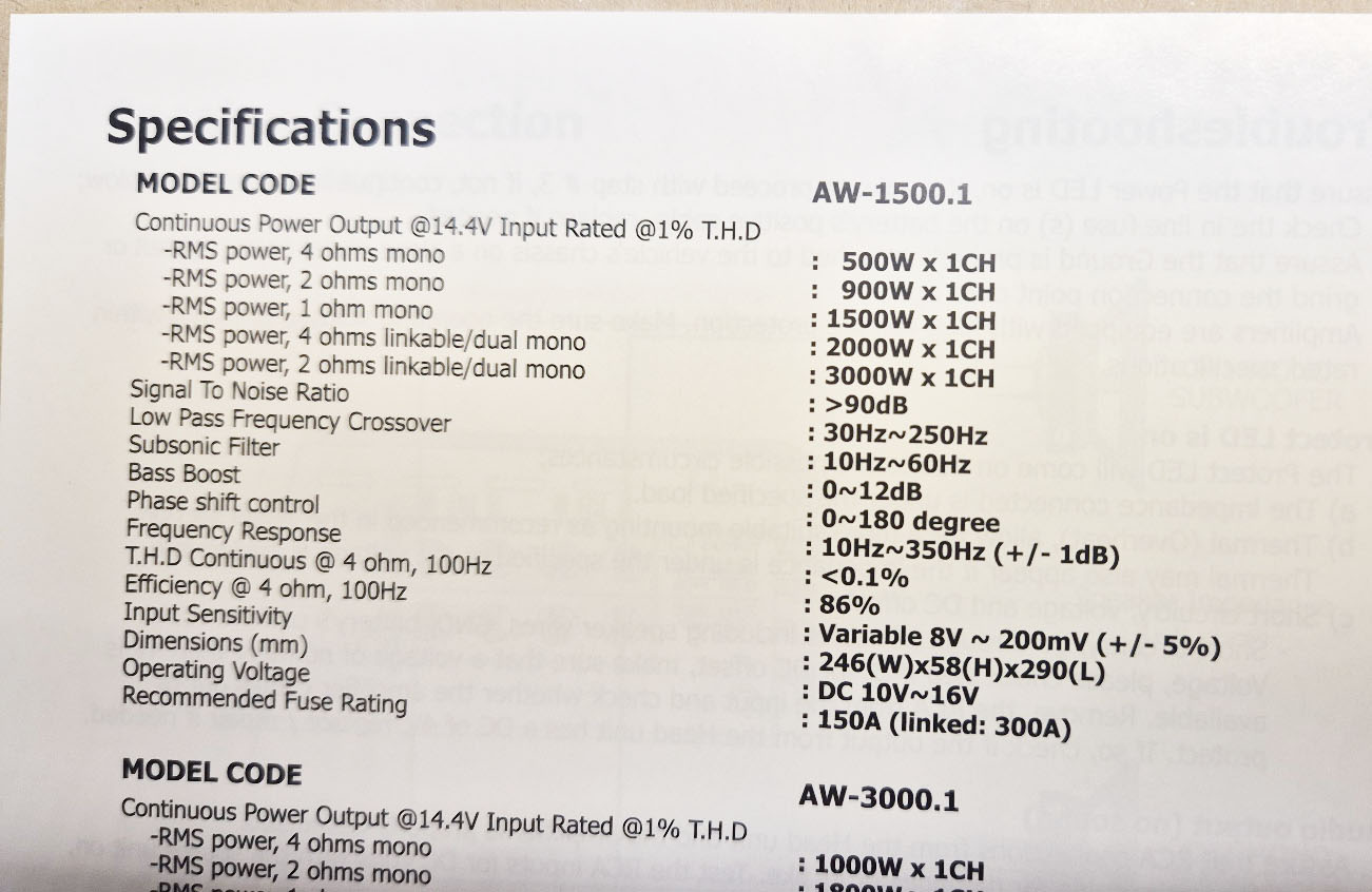 울프람 1500D 우퍼전용 앰프