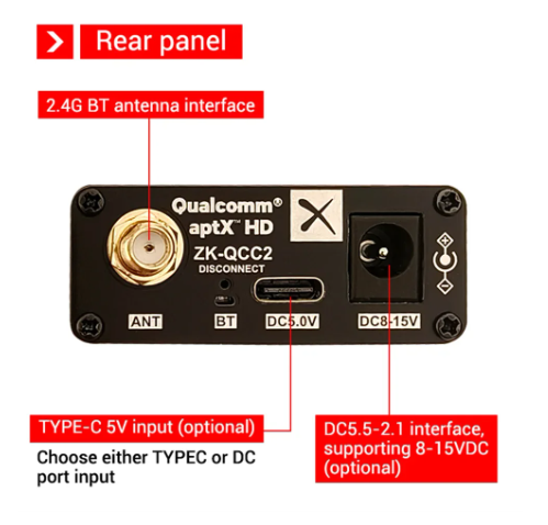 퀄컴 ATPX HD QCC5125 무손실 블루투스 수신기 (QCC5125 BT5.1)